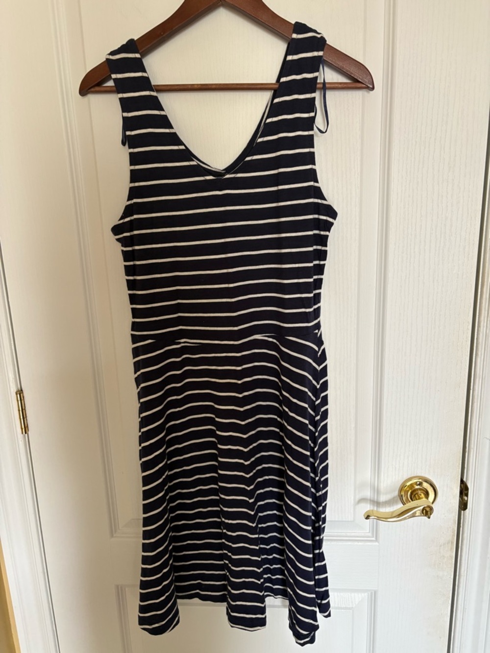 Atmosphere Navy and White Striped Tank Dress